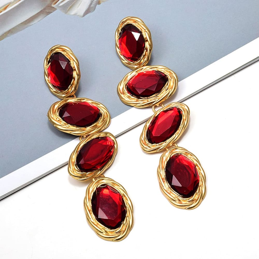 Rhinestone Drop Earrings