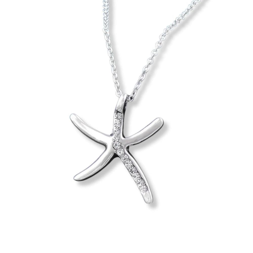 Rhinestone Starfish Necklace