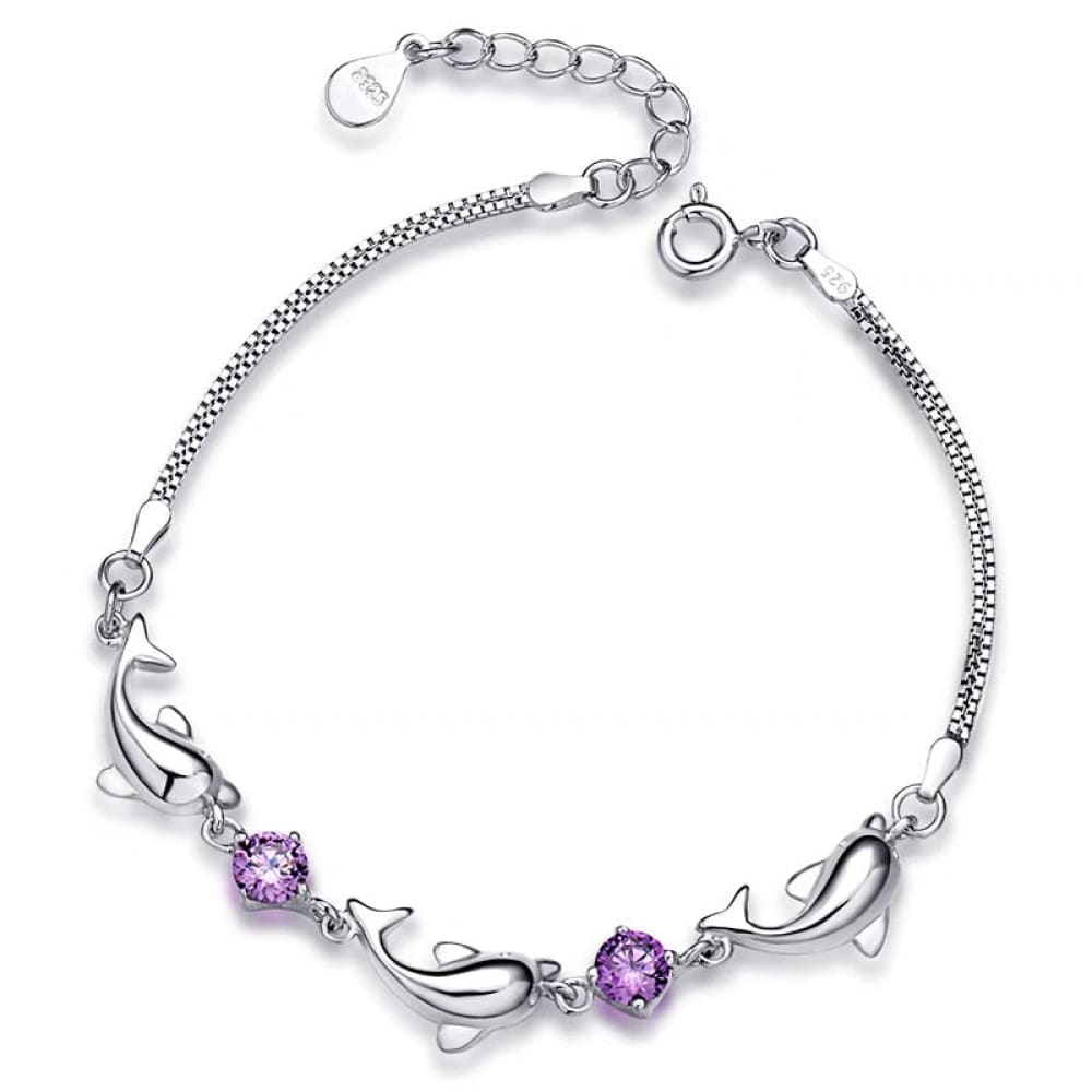 Rhinestone Whale Bracelet