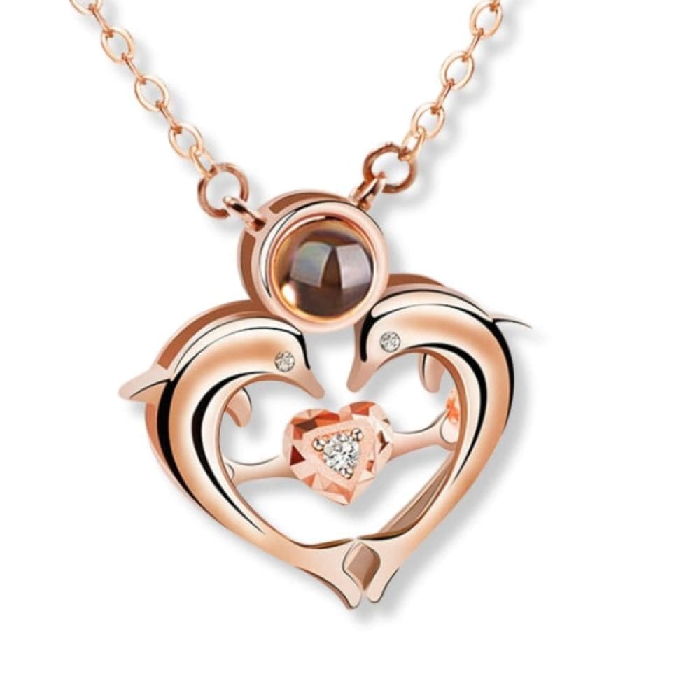 Rose Gold Dolphin Necklace