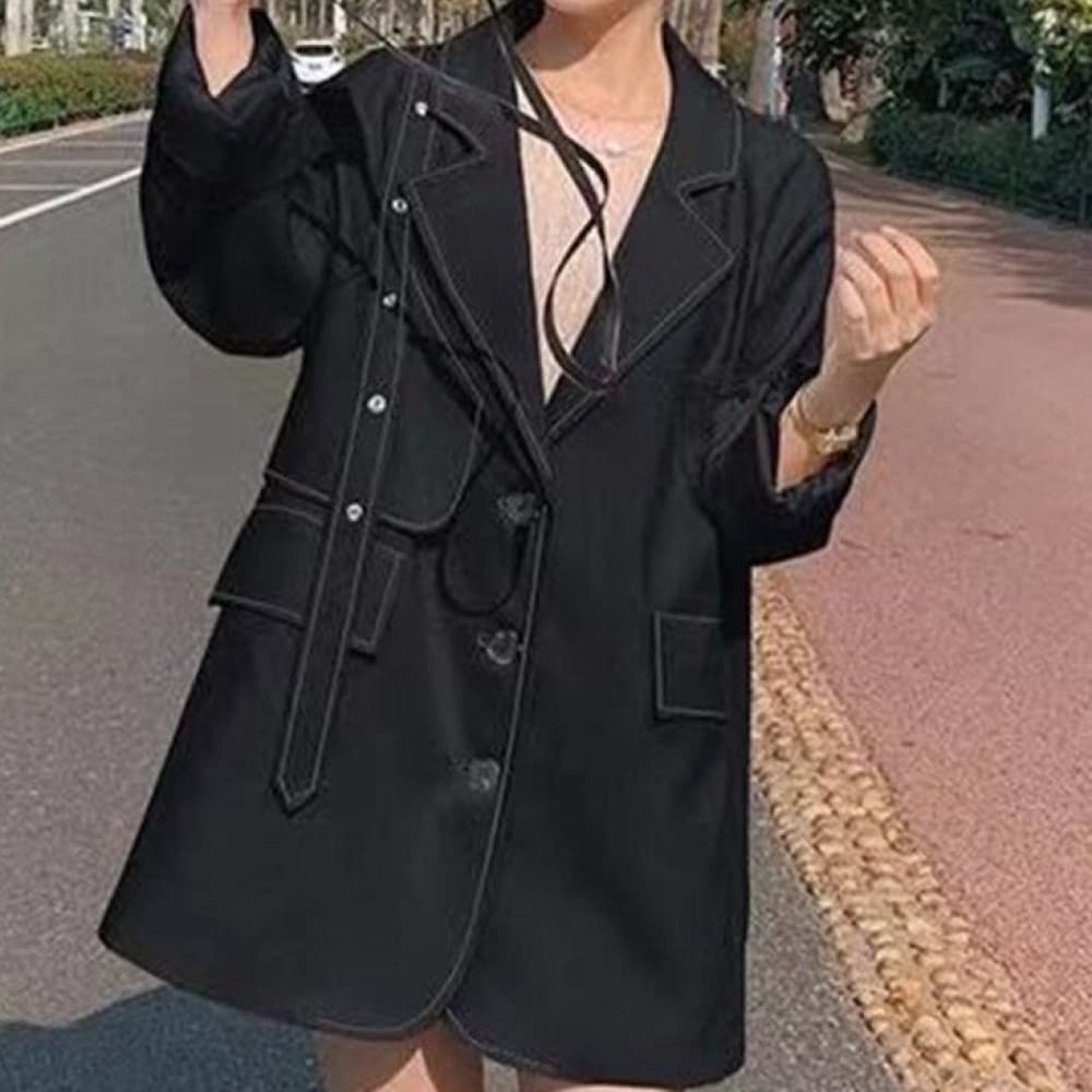 Sailor Collar Letterman Jacket