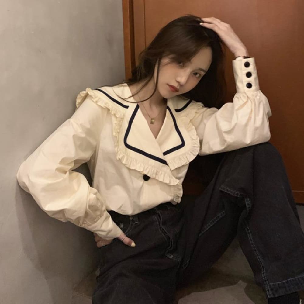 Sailor Collar Women’s Shirt