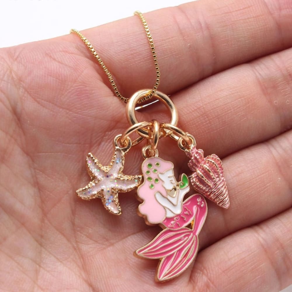 Sea Enamel Starfish Necklace