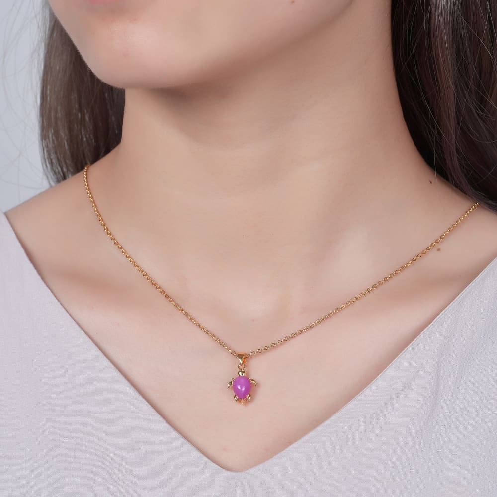 Sea Turtle Gem Necklace