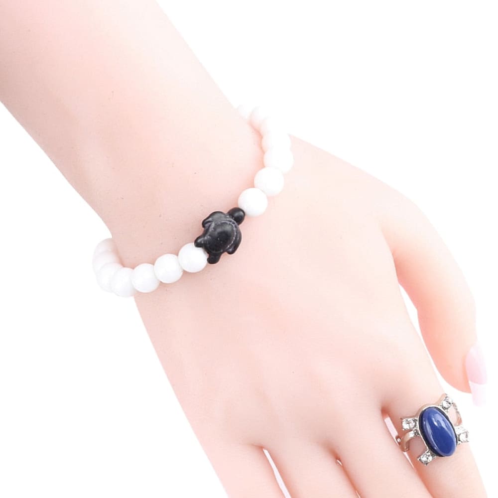 Sea Turtle Natural Stone Bracelet
