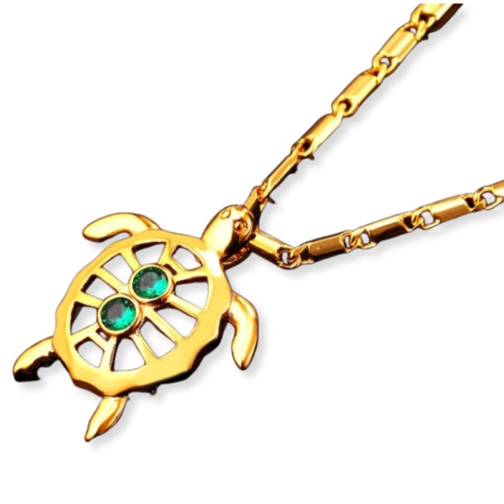 Sea Turtle Necklace Gold