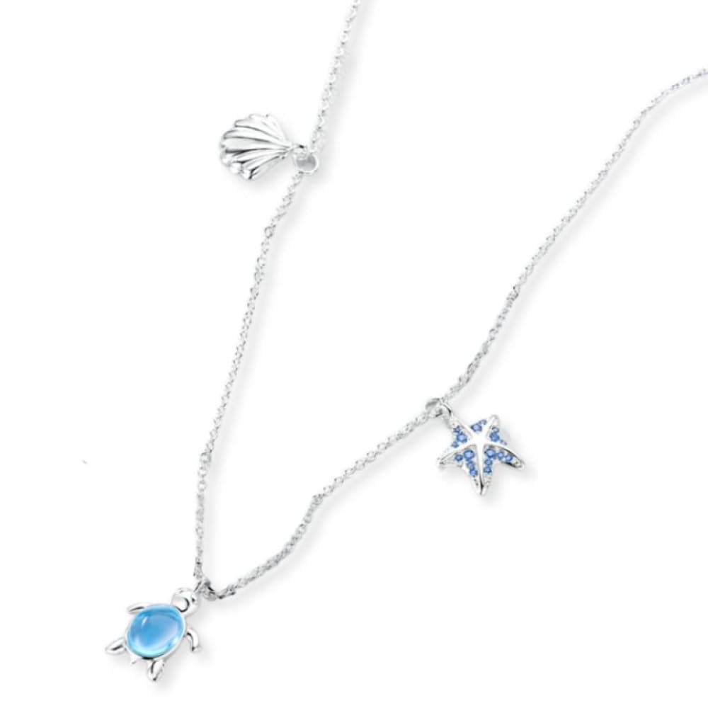 Sea Turtle Necklace Silver
