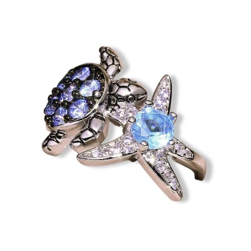 Sea Turtle Starfish Ring