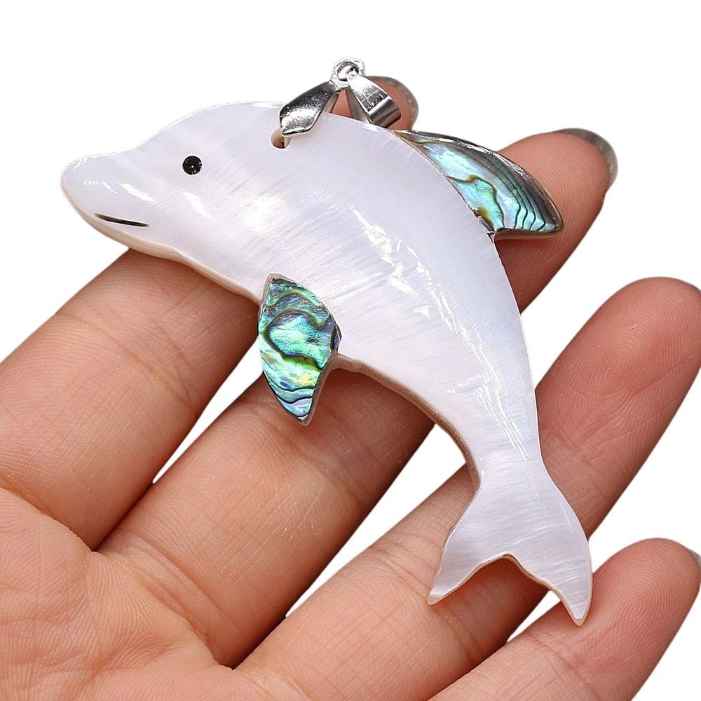 Shell Dolphin Necklace Pendant