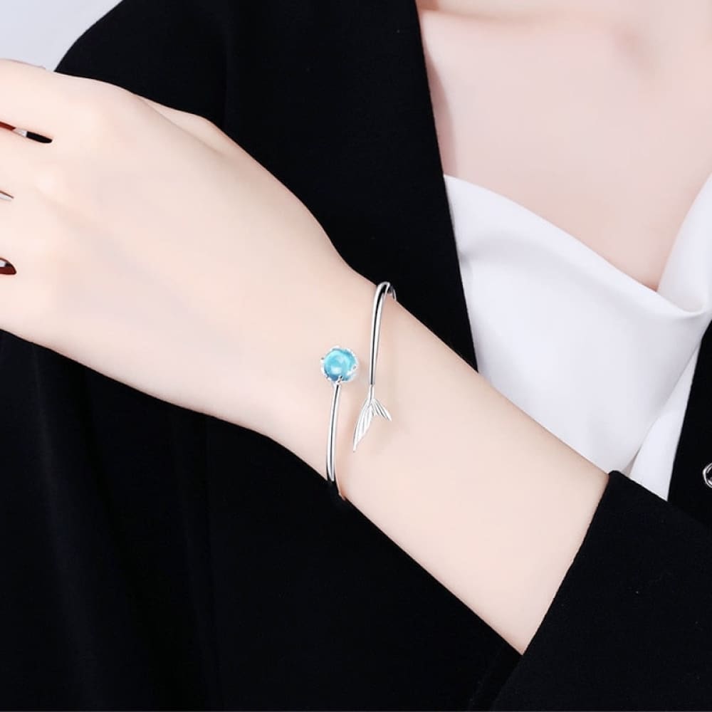Silver Mermaid Tail Bracelet