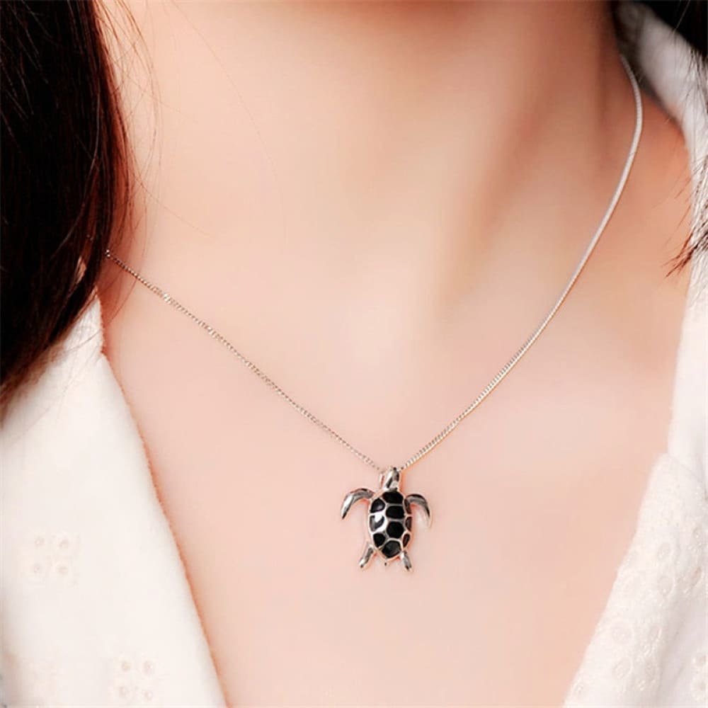 Silver Sea Turtle Necklace