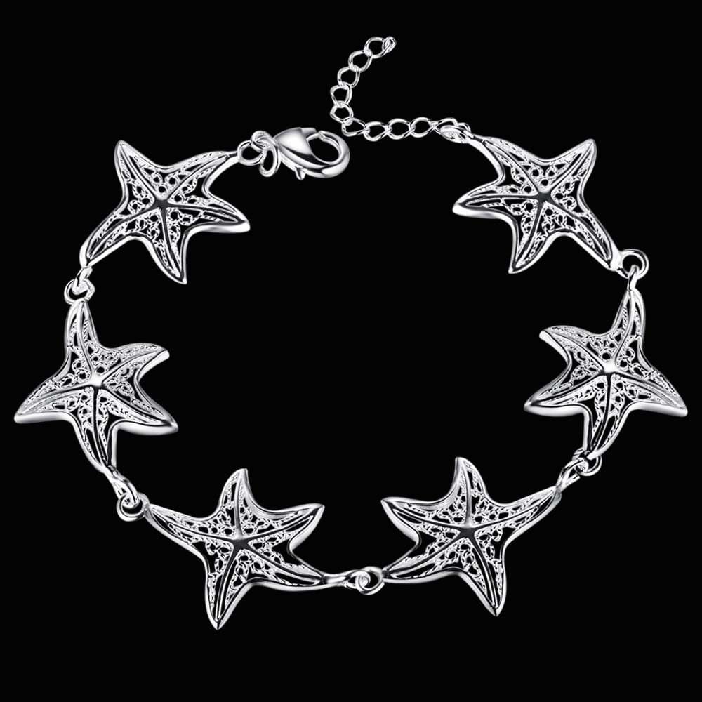 Silver Starfish Bracelet