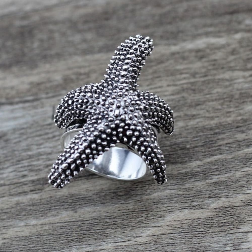 Silver Starfish Ring