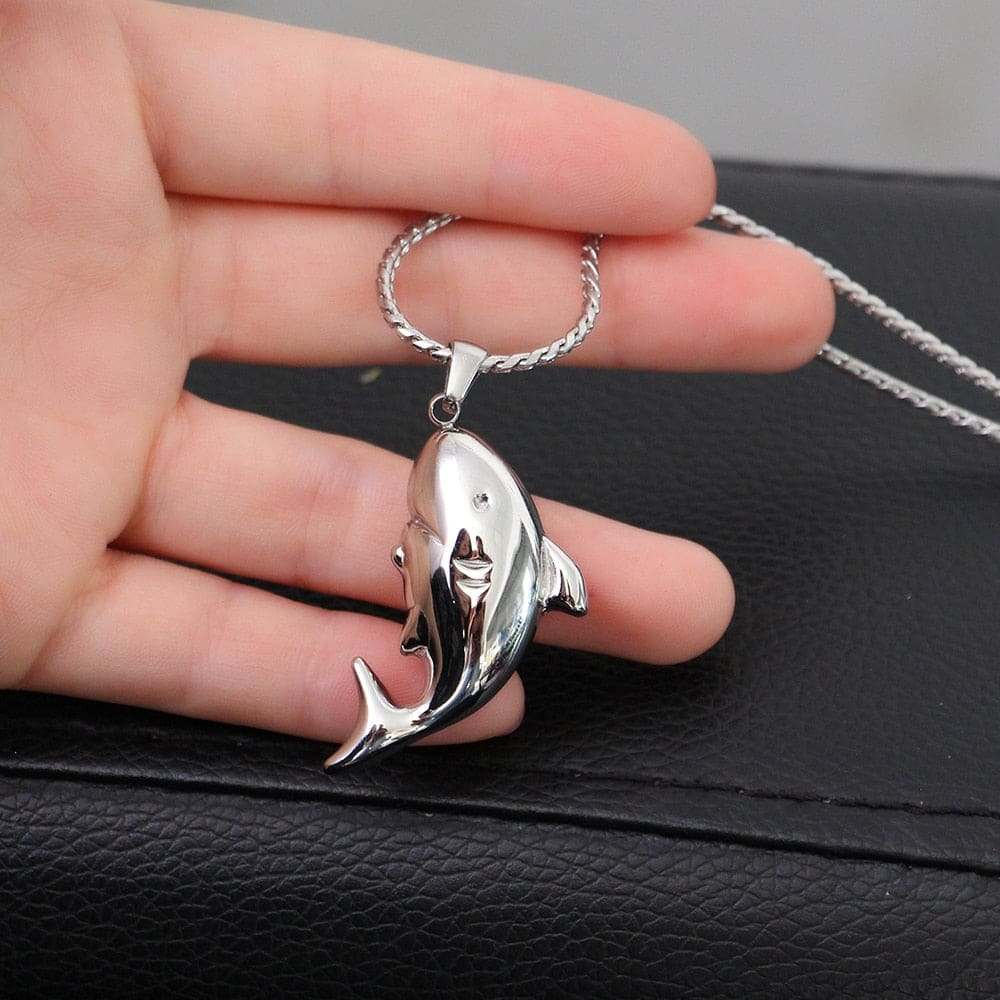 Silver Sterling Shark Necklace
