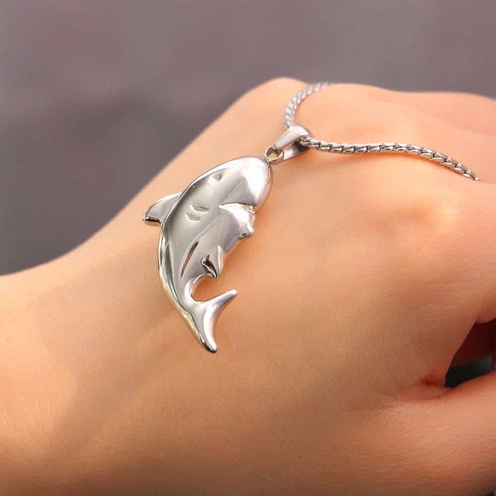 Silver Sterling Shark Necklace