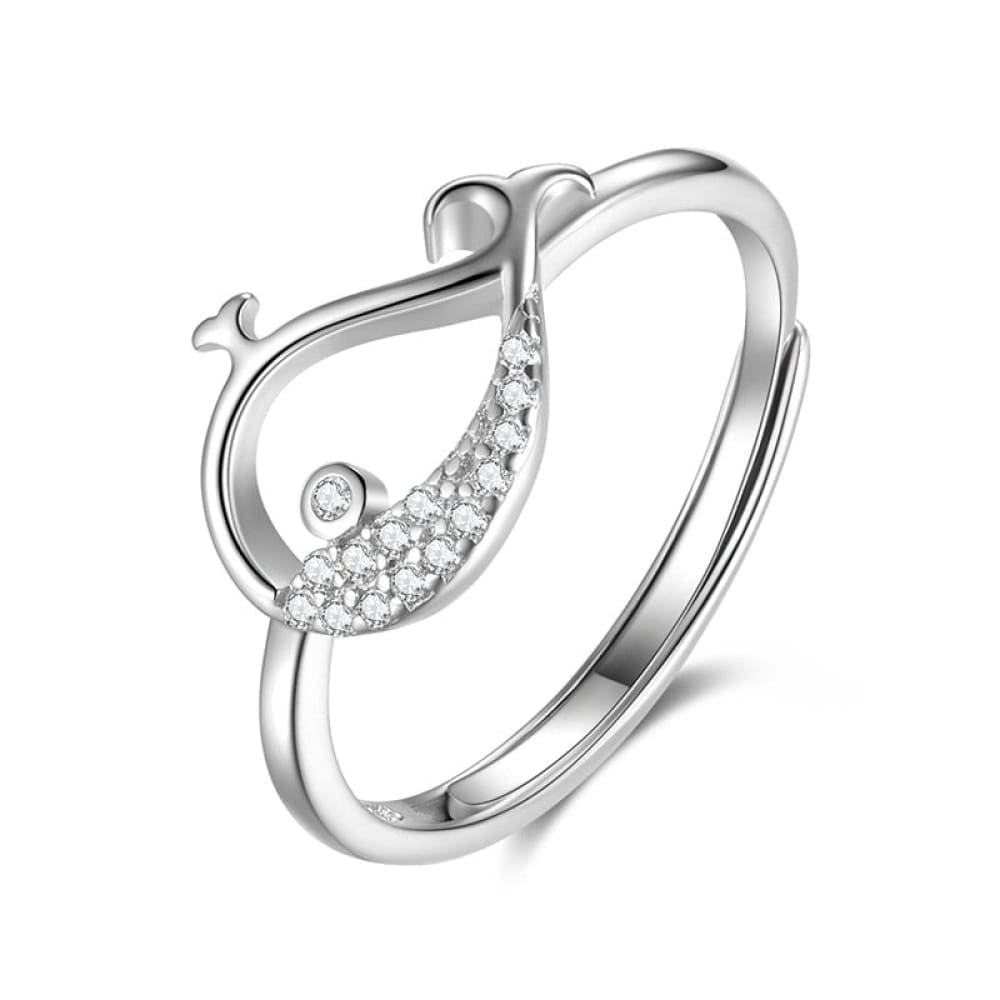 Silver Whale Earrings