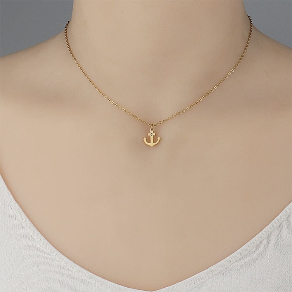 Stainless Steel Anchor Necklace