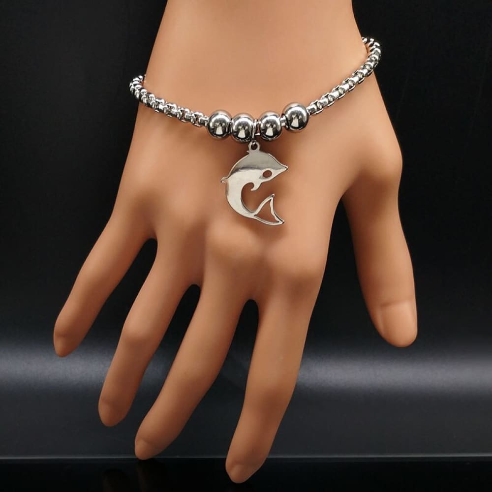 Stainless Steel Dolphin Bracelet