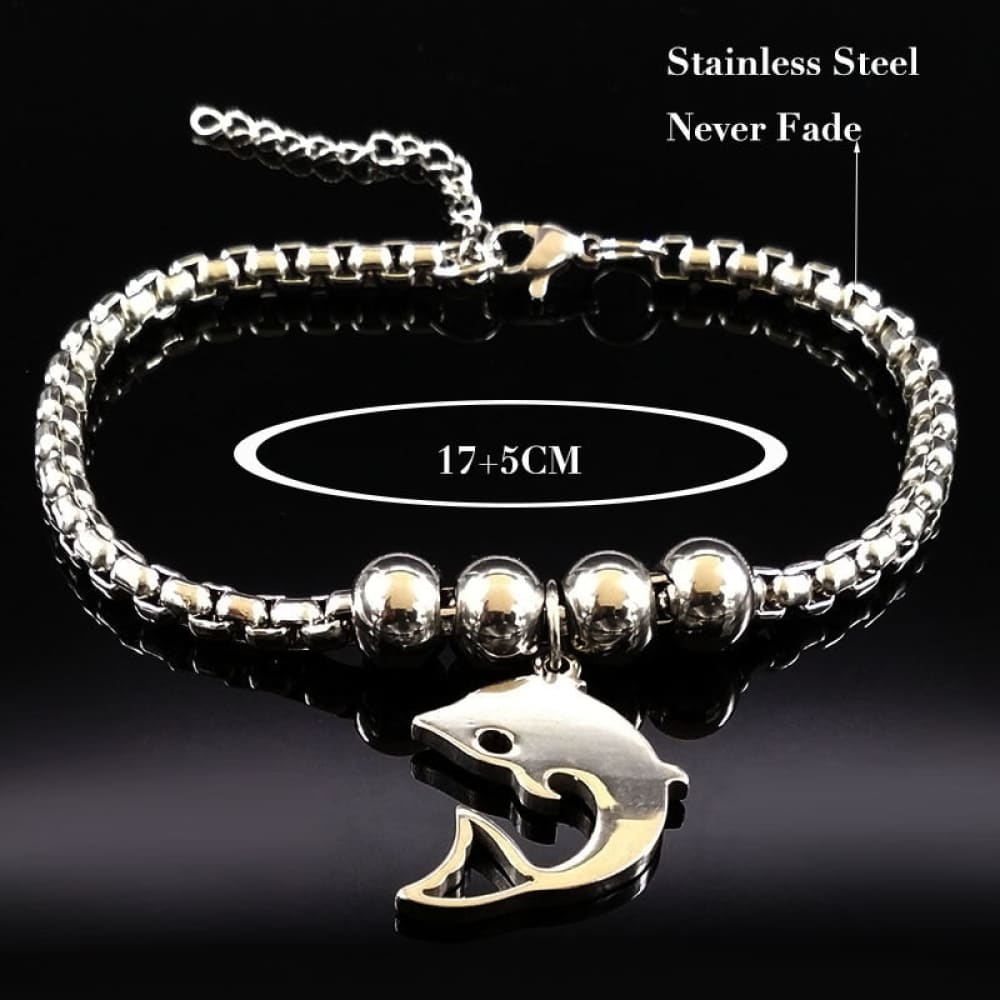 Stainless Steel Dolphin Bracelet
