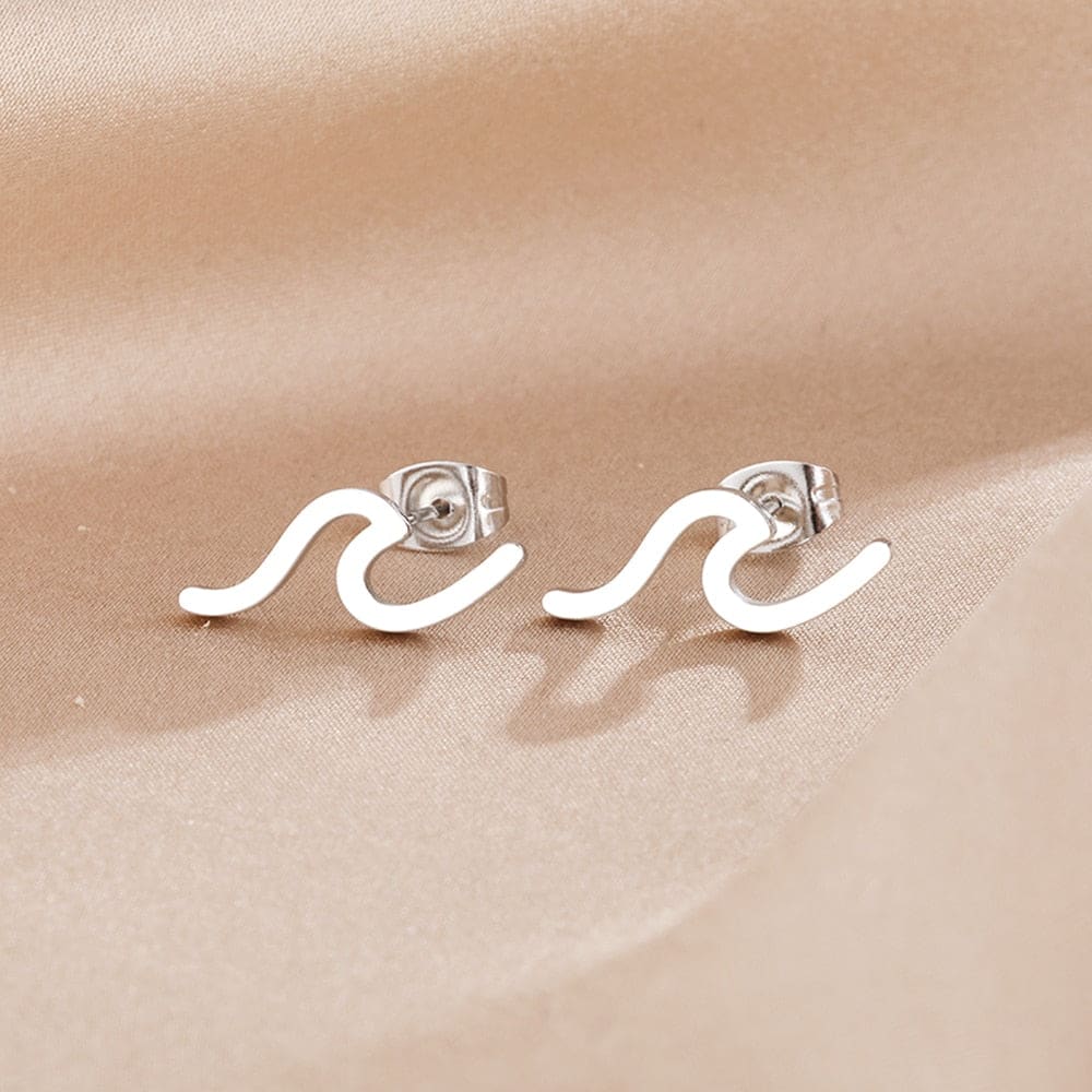 Stainless Wave Earrings