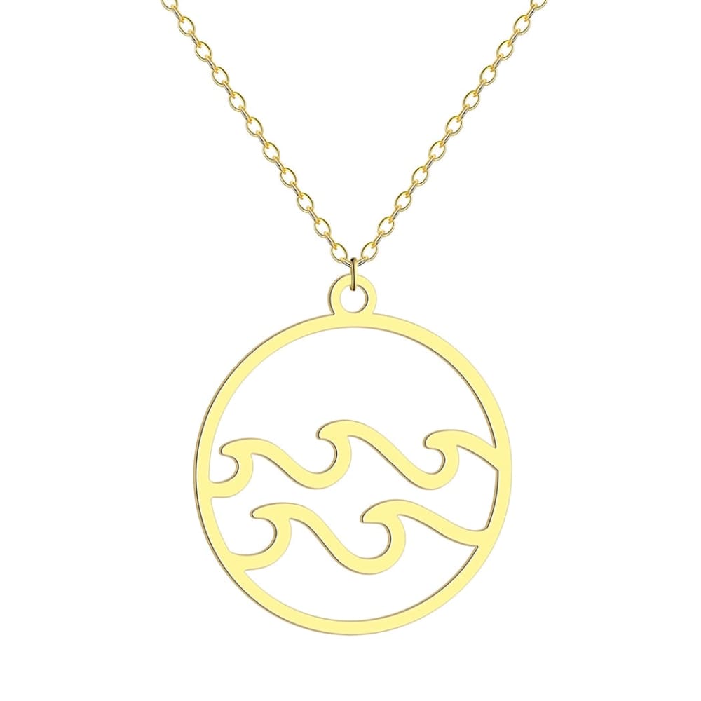 Stainless Wave Surf Necklace