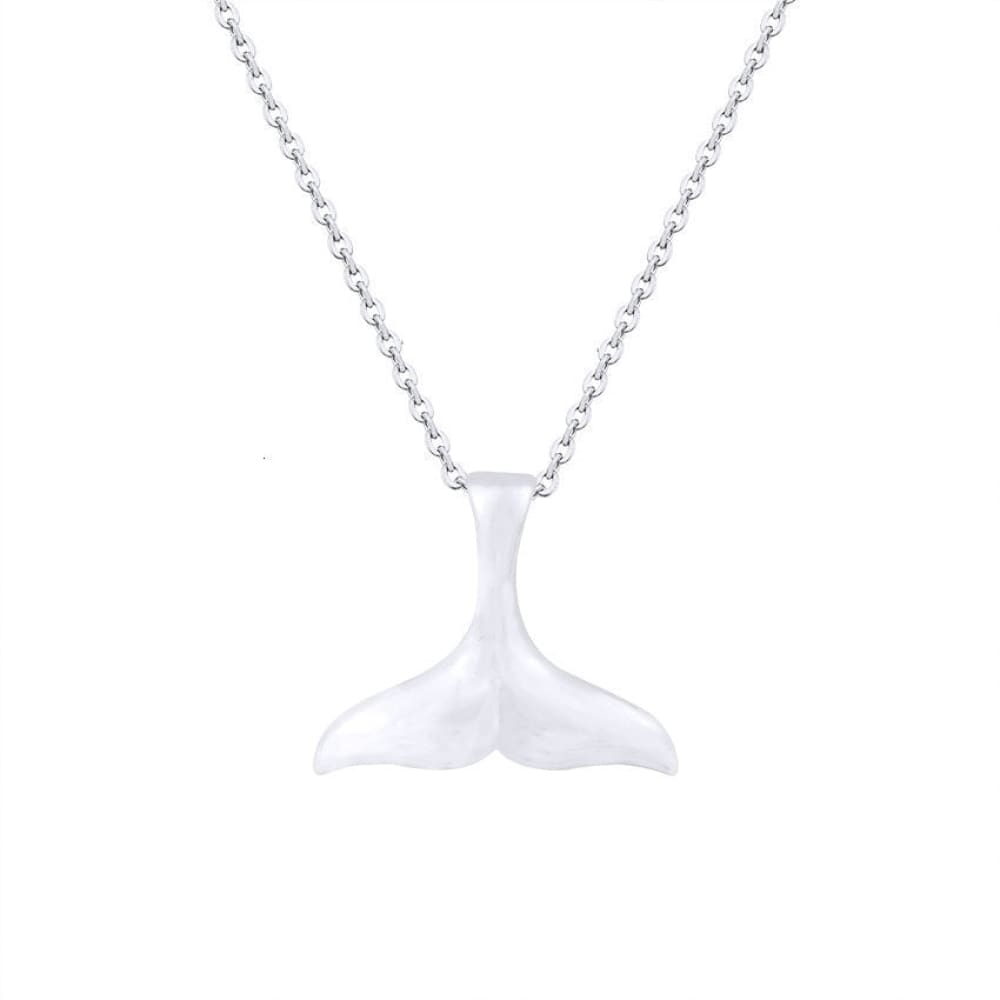 Stainless Whale Tail Necklace