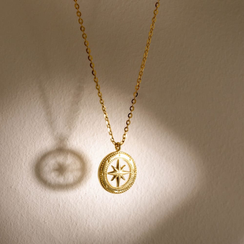Star Gold Compass Pendant