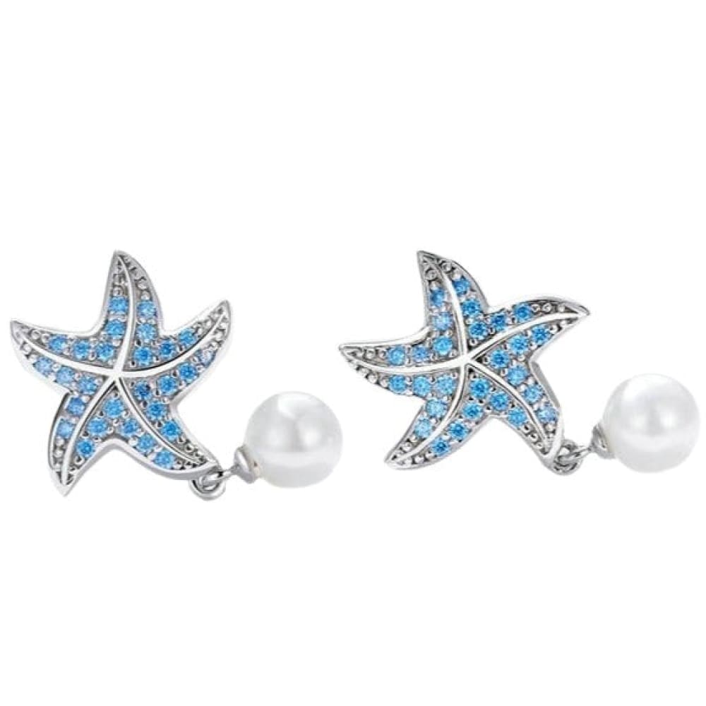 Starfish Earrings Silver