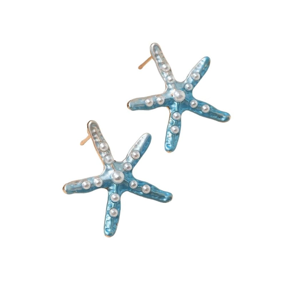 Starfish Earrings White Lotus