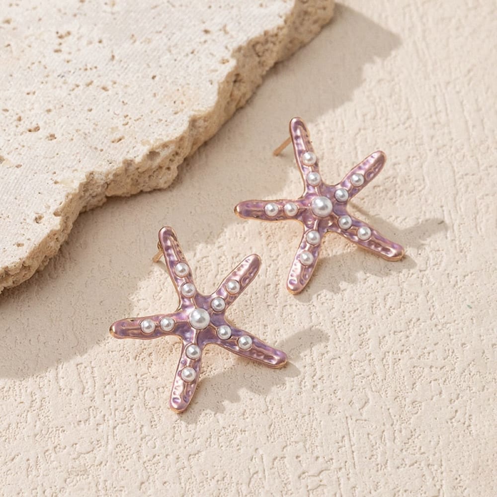 Starfish Earrings White Lotus