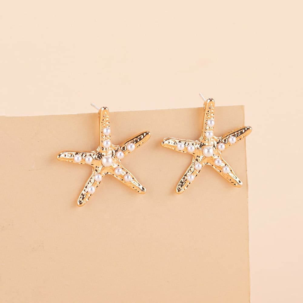 Starfish Earrings White Lotus