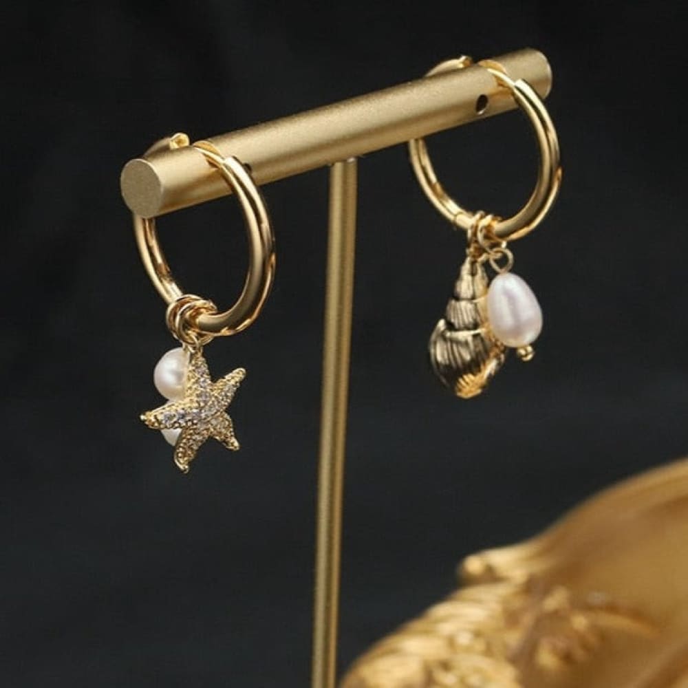 Starfish Gold Earrings