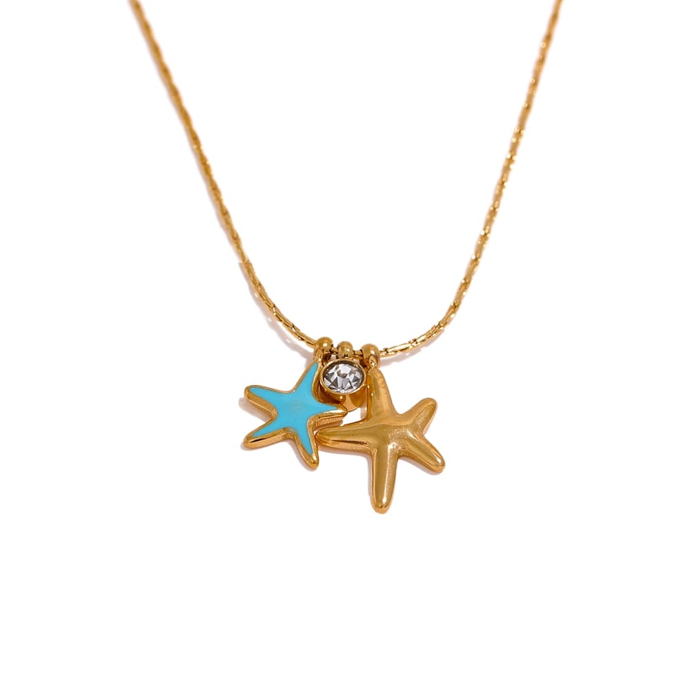 Starfish Necklace Gold