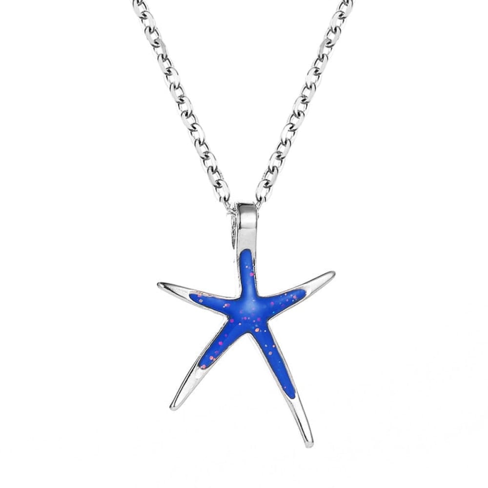 Starfish White Gold Necklace