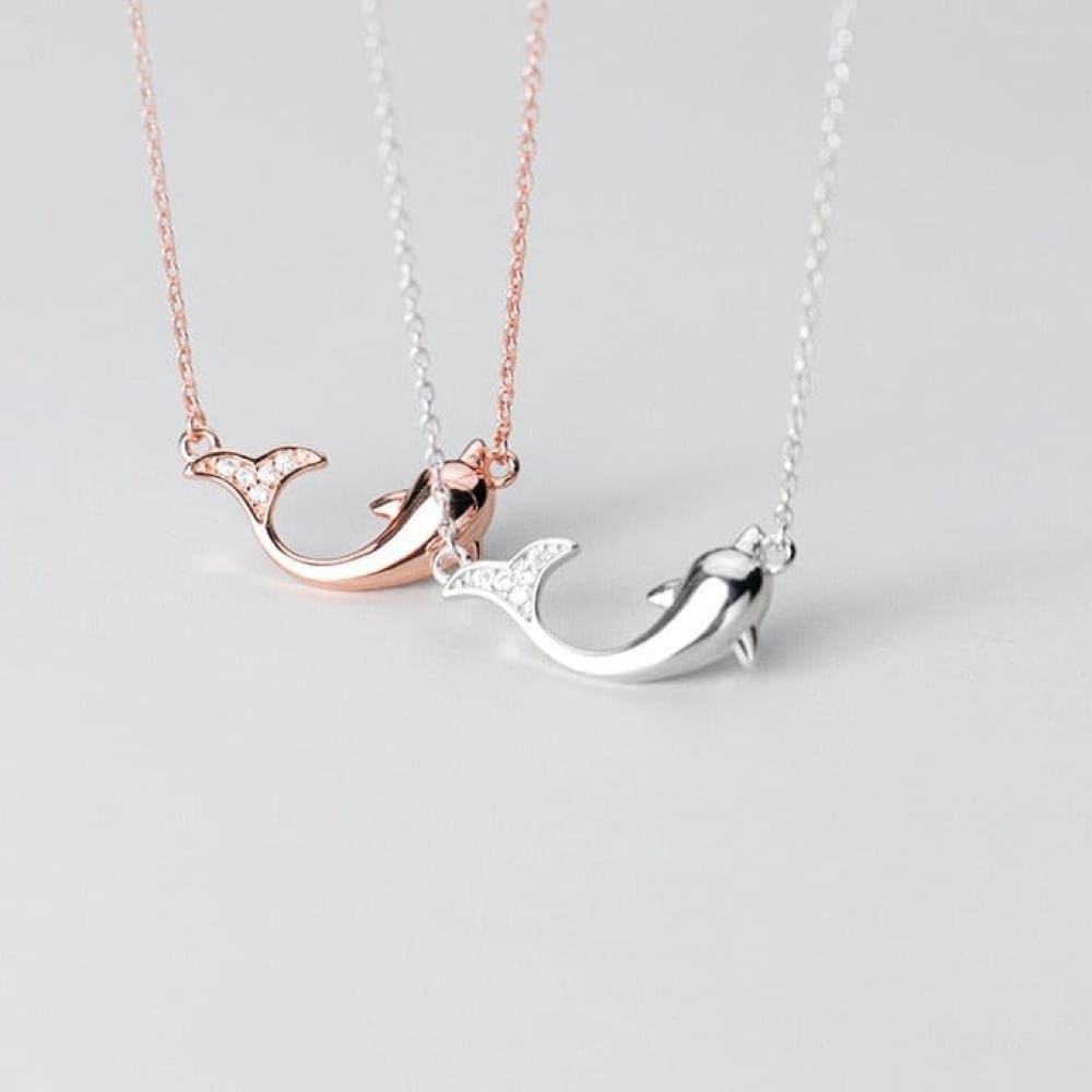 Sterling Dolphin Necklace