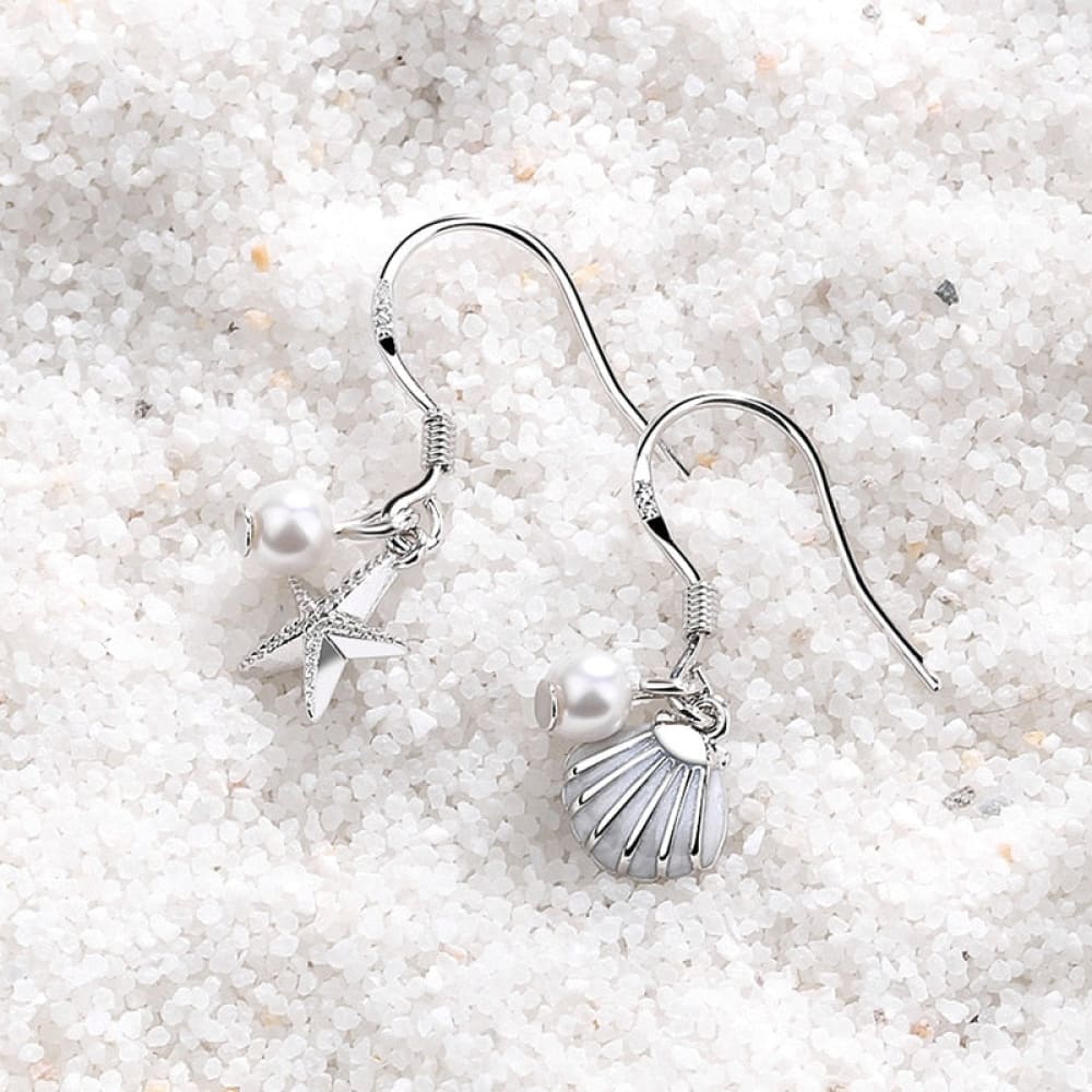 Sterling Silver Beach Earrings