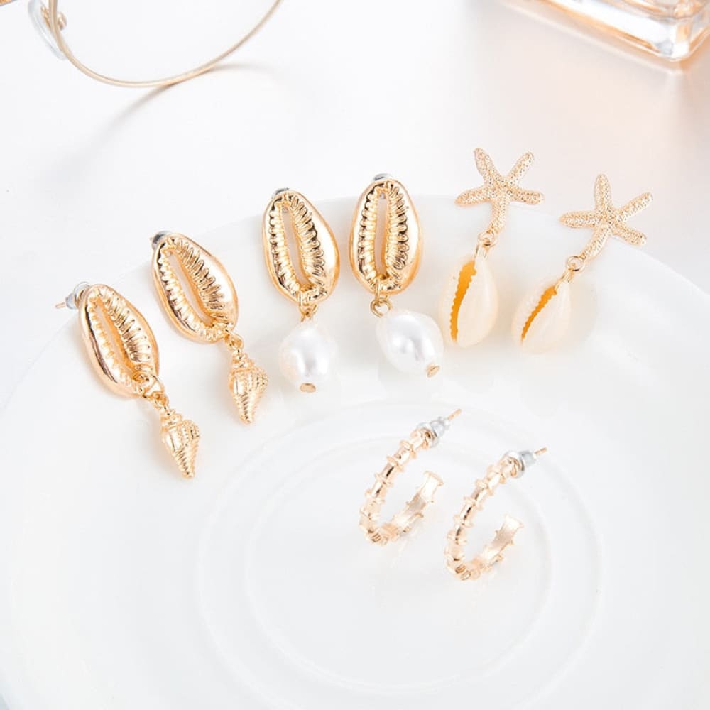Summer Beach Shell Earrings
