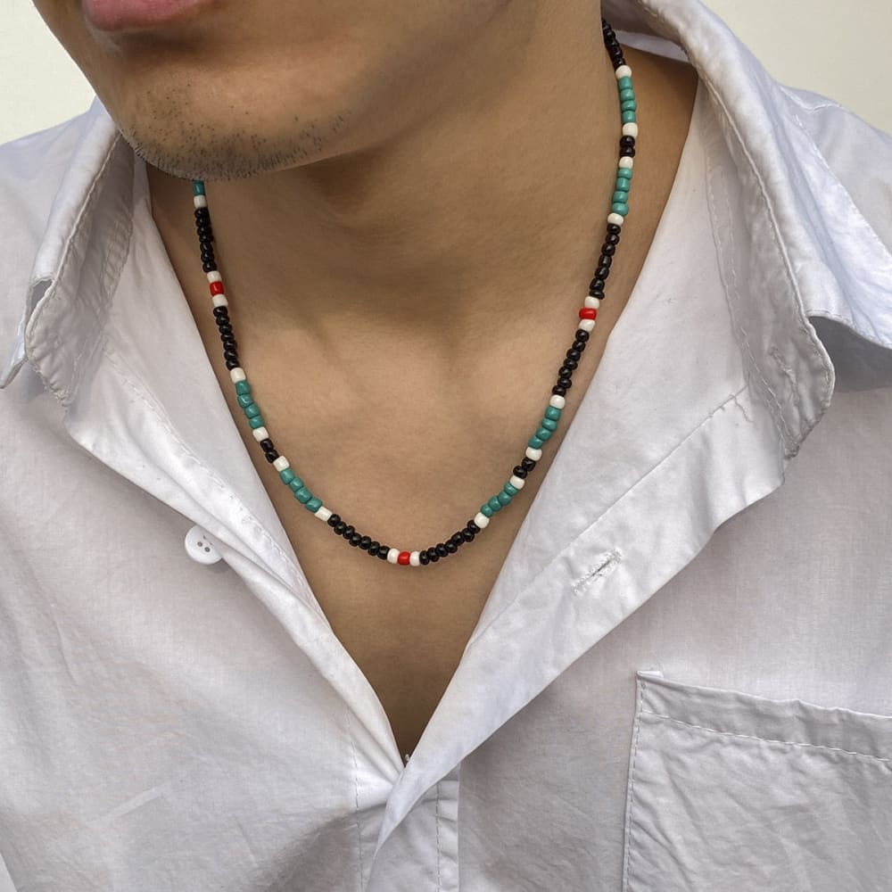 Surfer Bead Necklace Mens