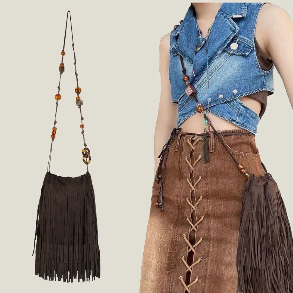Tassel Crossbody Beach Bag