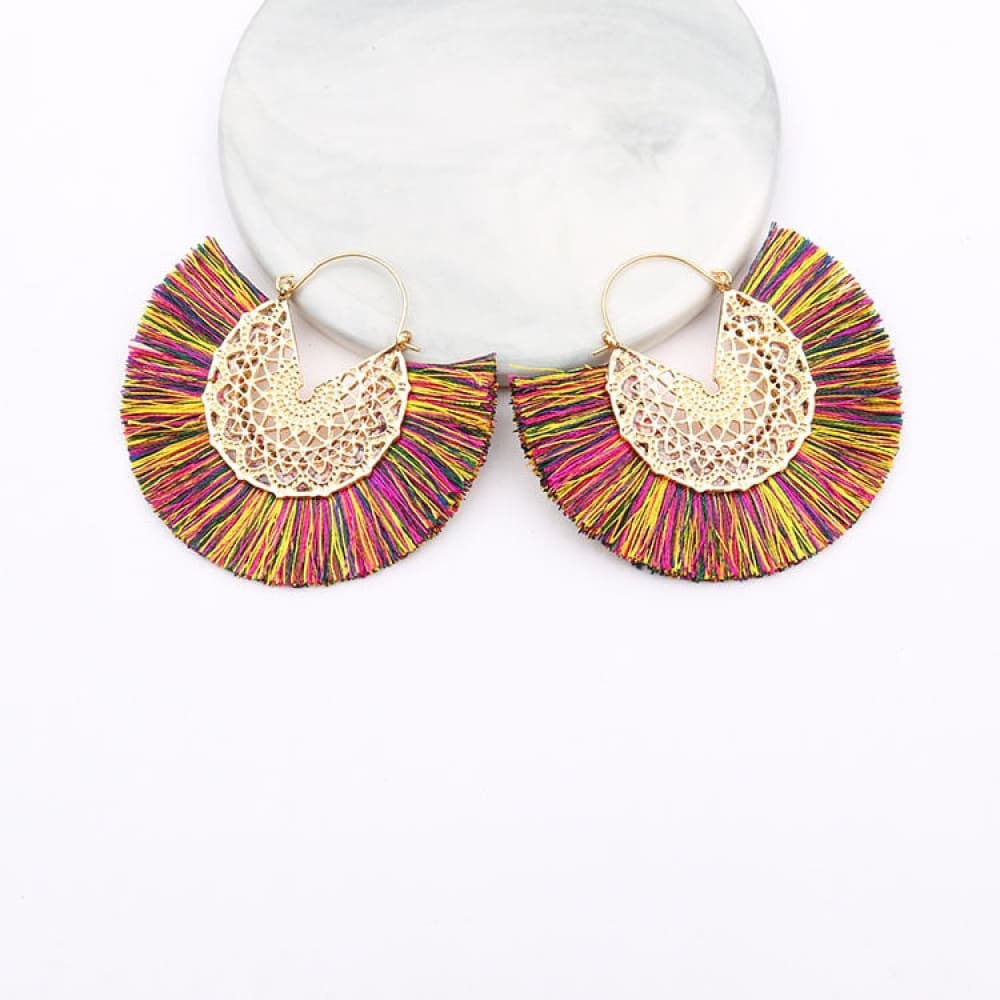 Tassel Fan Beach Earrings