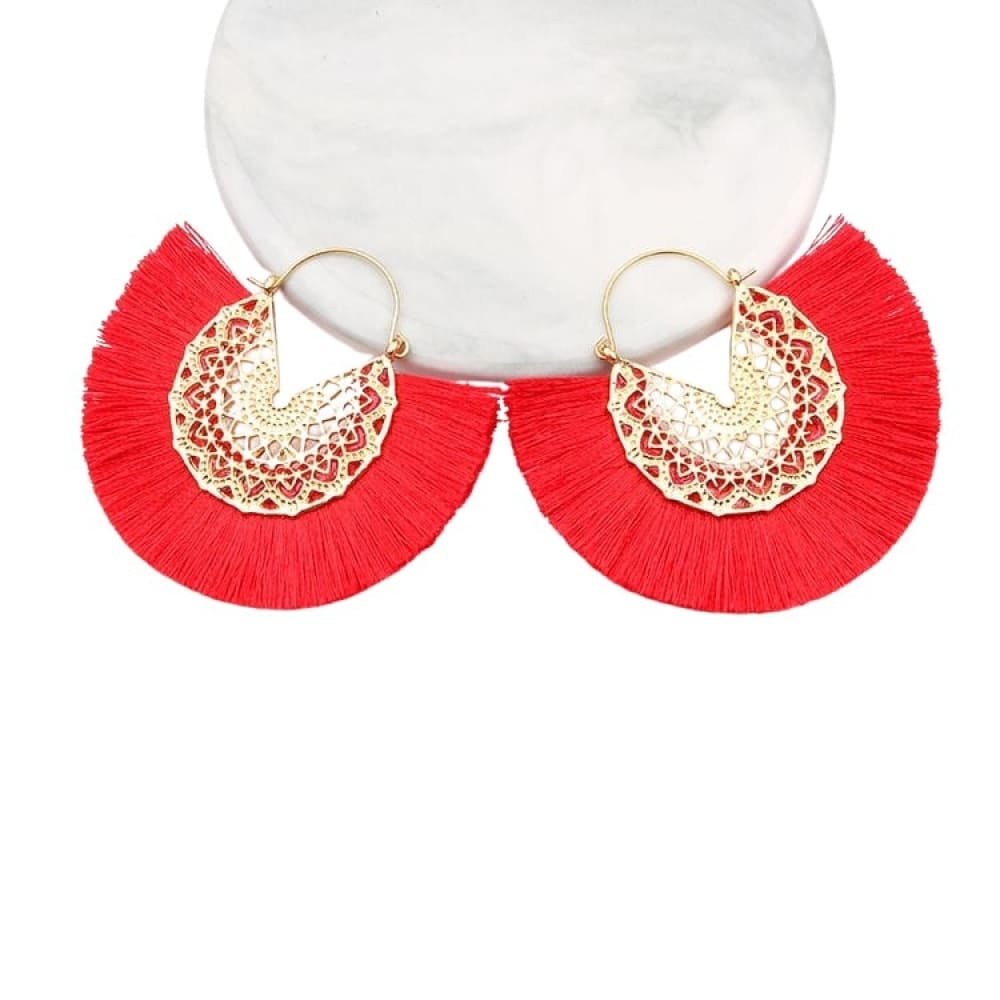 Tassel Fan Beach Earrings