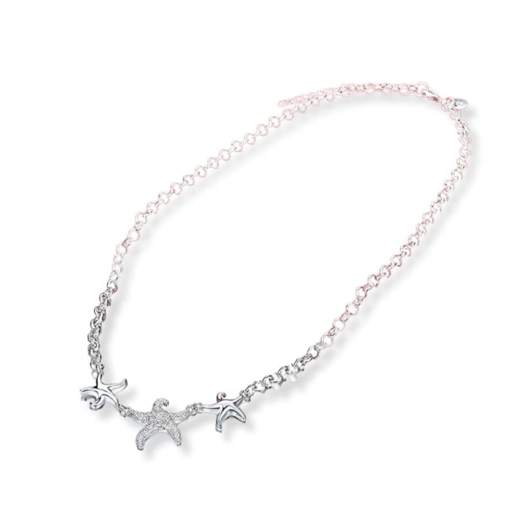Three Starfish Necklace