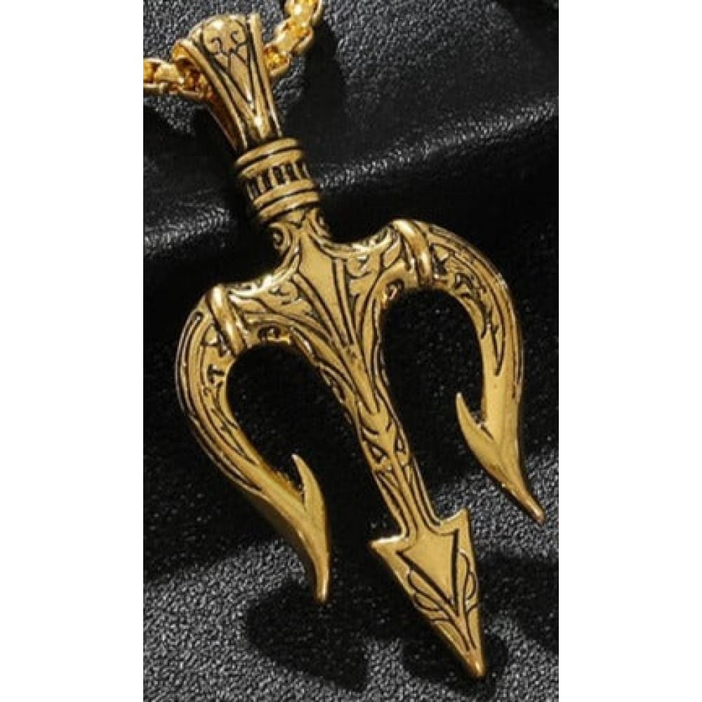 trident-necklace-gold