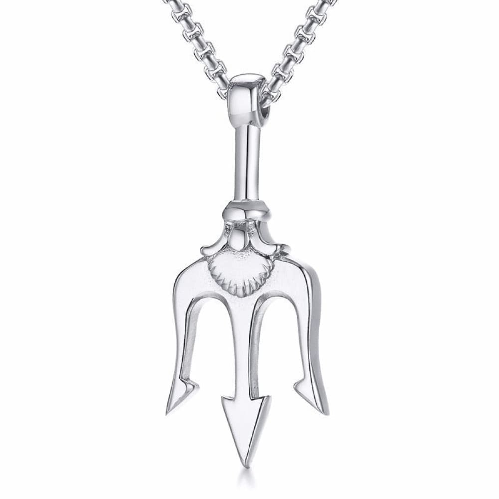 Trident Necklace - Silver