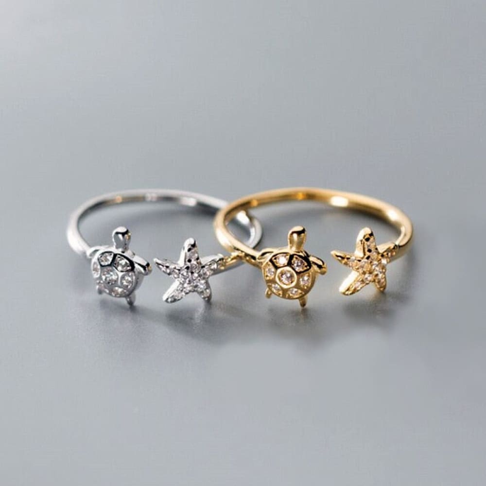 Turtle Starfish Ring