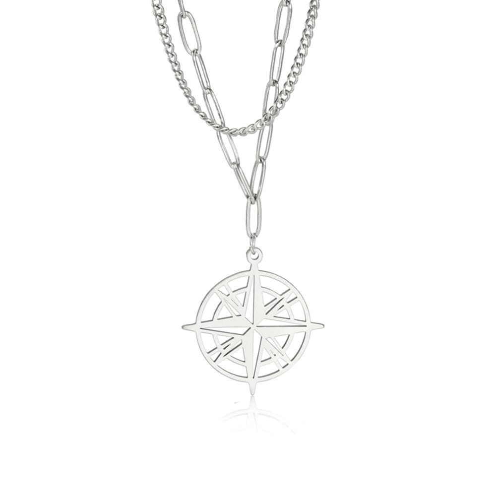 Two Layer Compass Necklace