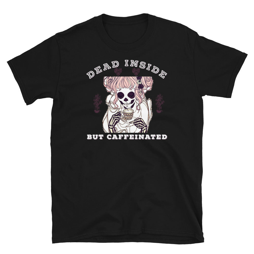 Dead Inside but Caffeinated, Coffee Skeleton shirt, Dead inside shirt, funny coffee shirt, funny coffee skeleton mom shirt, dead inside tee - Madeinsea©