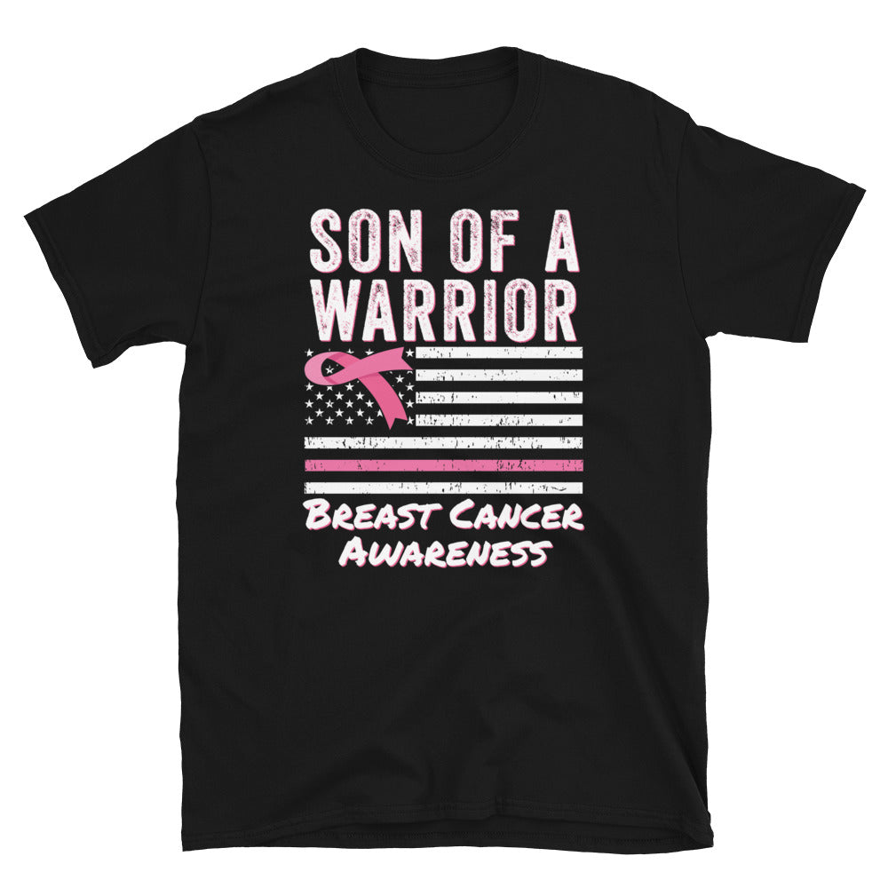 Son Of A Warrior T-Shirt, Pink Ribbon Shirt, Breast Cancer Shirt, Son Of A Warrior, Breast Cancer Gifts, Breast Cancer Tee, Awareness - Madeinsea©