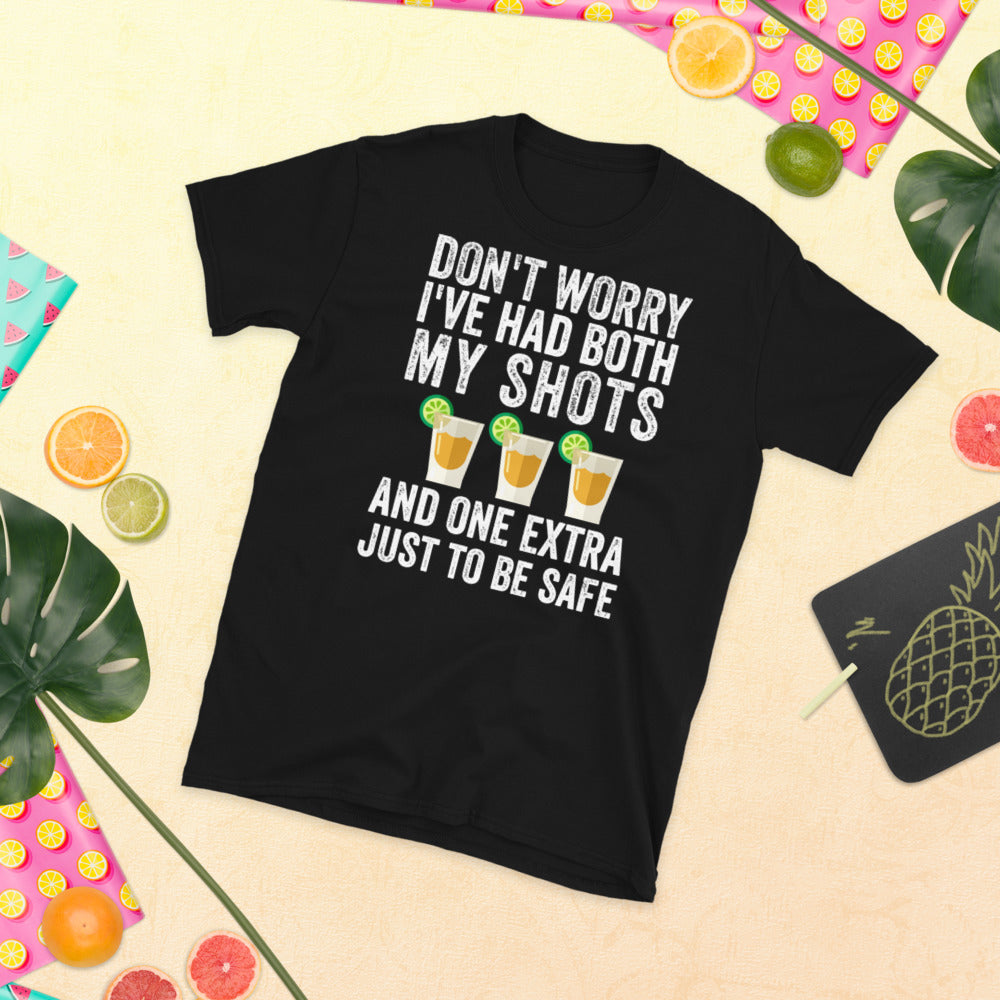 Don't Worry I've Had Both My Shots Shirt Funny Tequila Vintage T-Shirt, Booster shot, Third shot, Extra shot, Funny Vaccination Tequila Shot - Madeinsea©