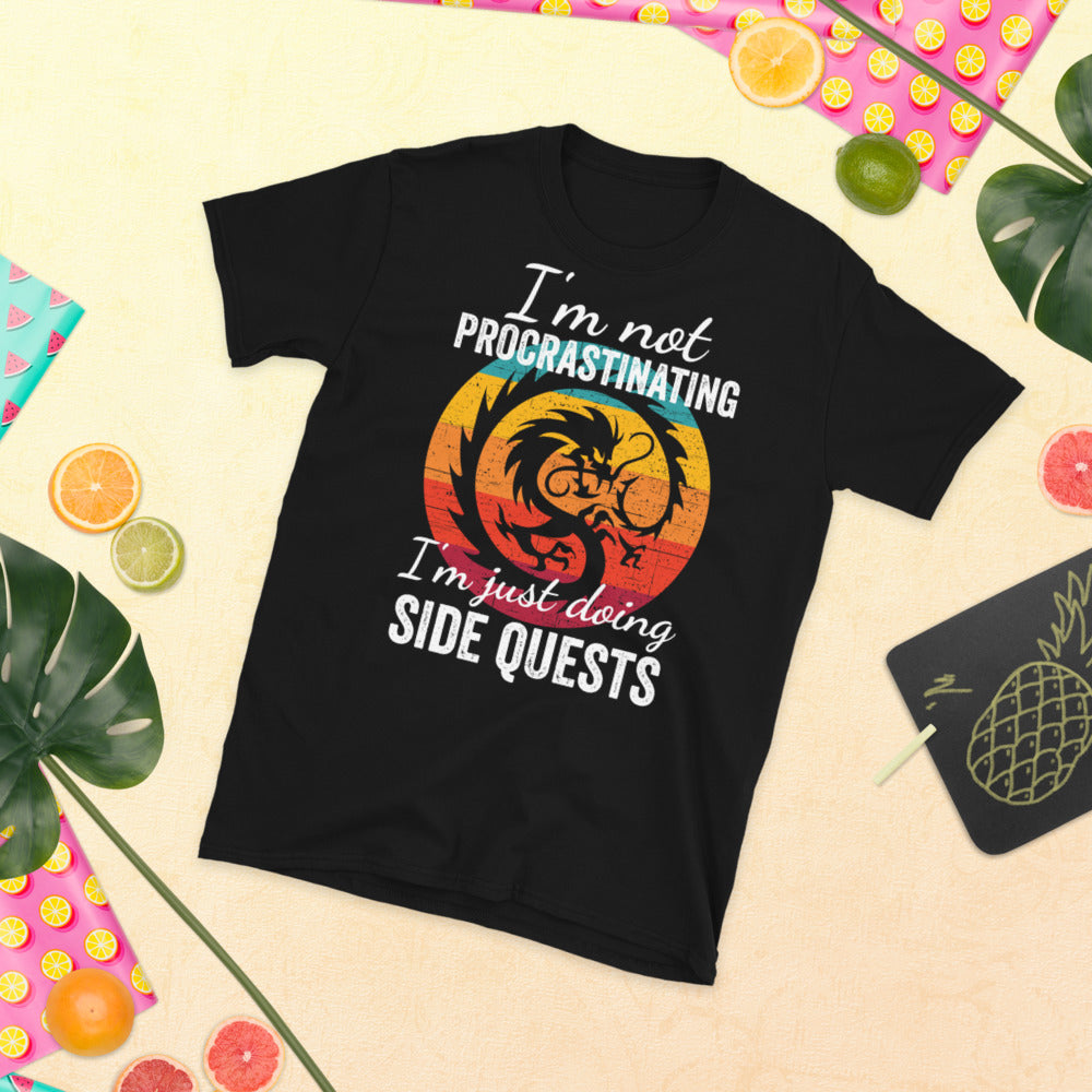 Not Procrastinating, Doing Side Quests, Procrastination Shirt, Not Proctastinating, Sarcastic Gaming Shirt, Side Quests, RPG Gamer Shirt - Madeinsea©